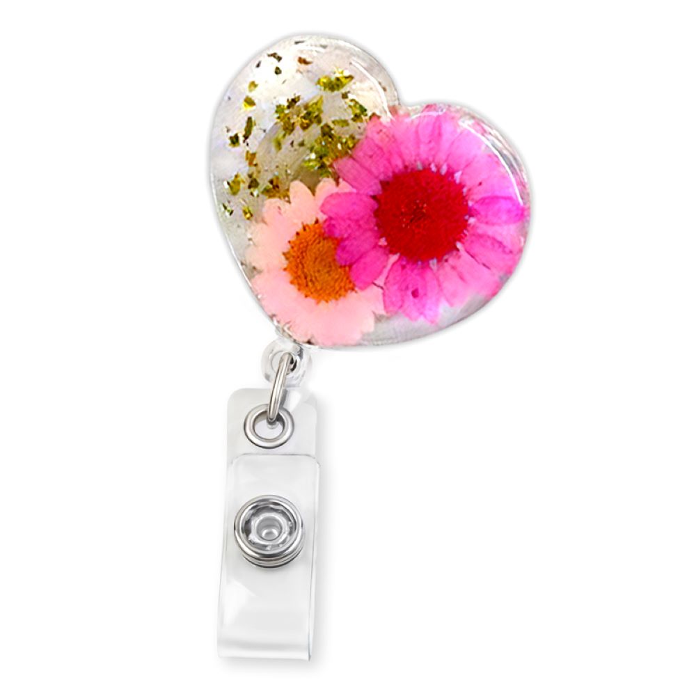 Gerbera Heart Badge Reel