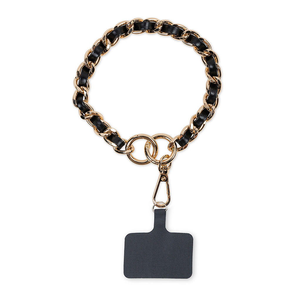 Black Textured Crossbody with detachable Ella Black Wristlet