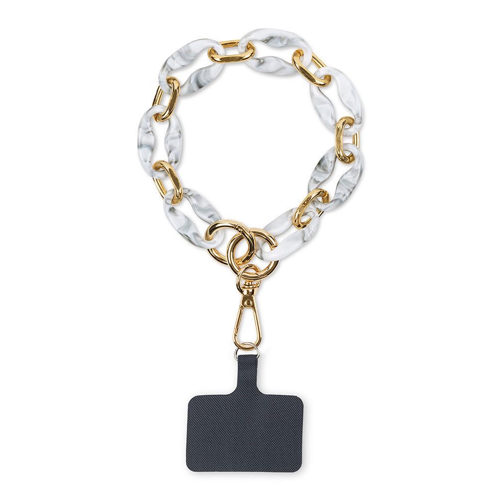 Black Crossbody with detachable Tesa Gray Marble Wristlet