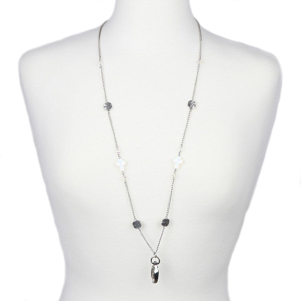 Acacia Cross Chain ID Necklace