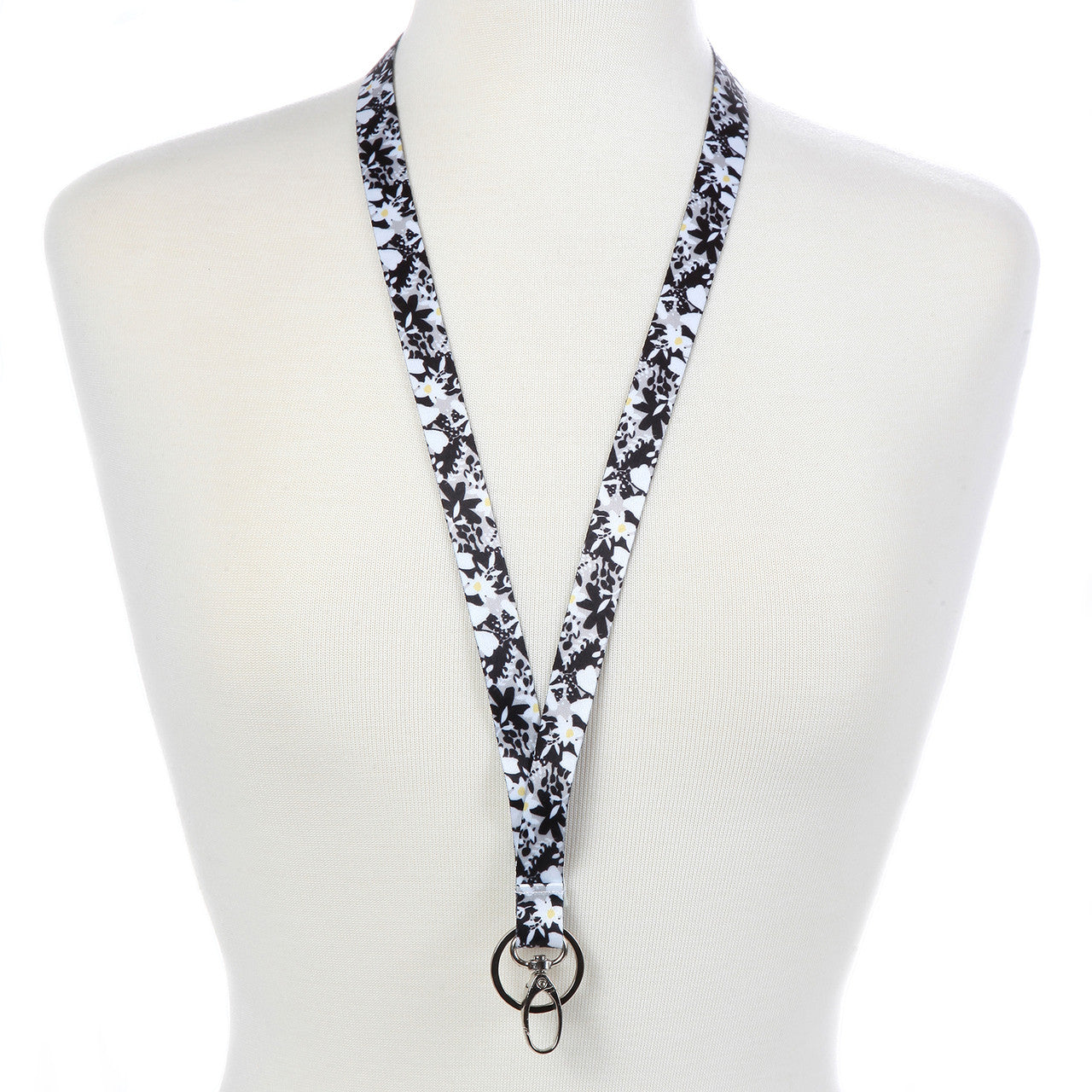 Midnight Garden Key Ribbon Lanyard