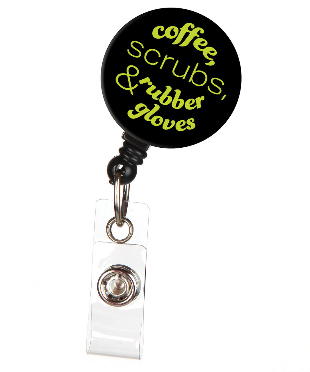 Coffee, Scrubs & Rubber Gloves Badge Reel