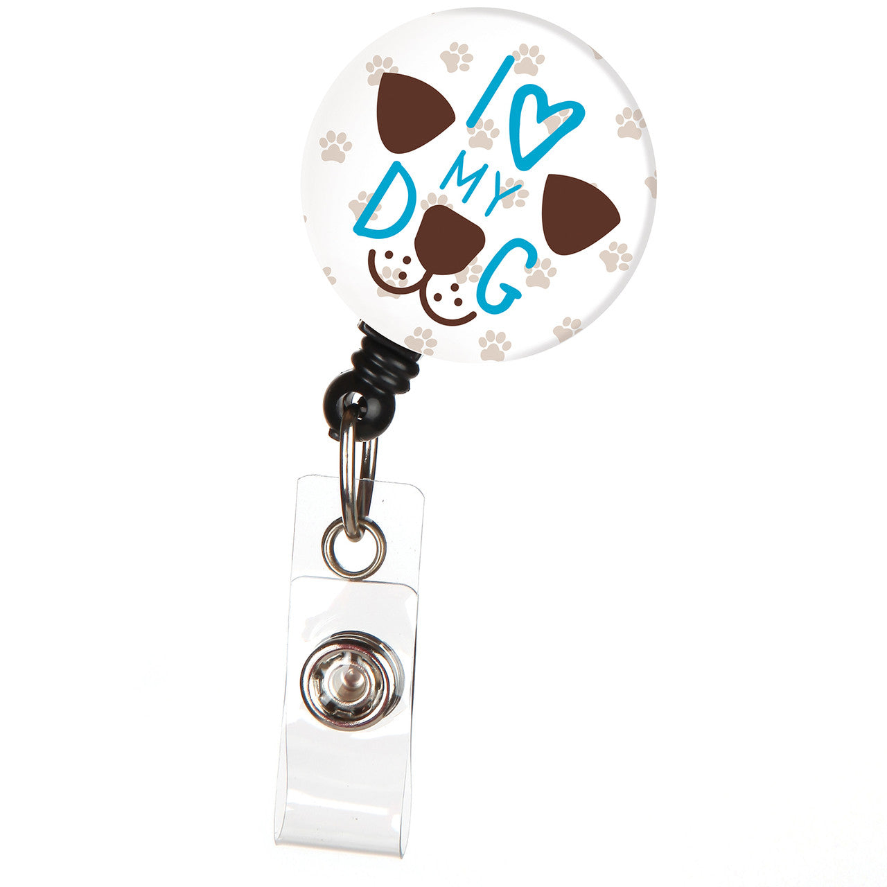 I Love My Dog Badge Reel