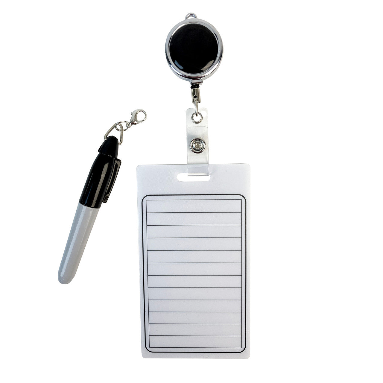 Dry Erase Board, Marker and Badge Reel
