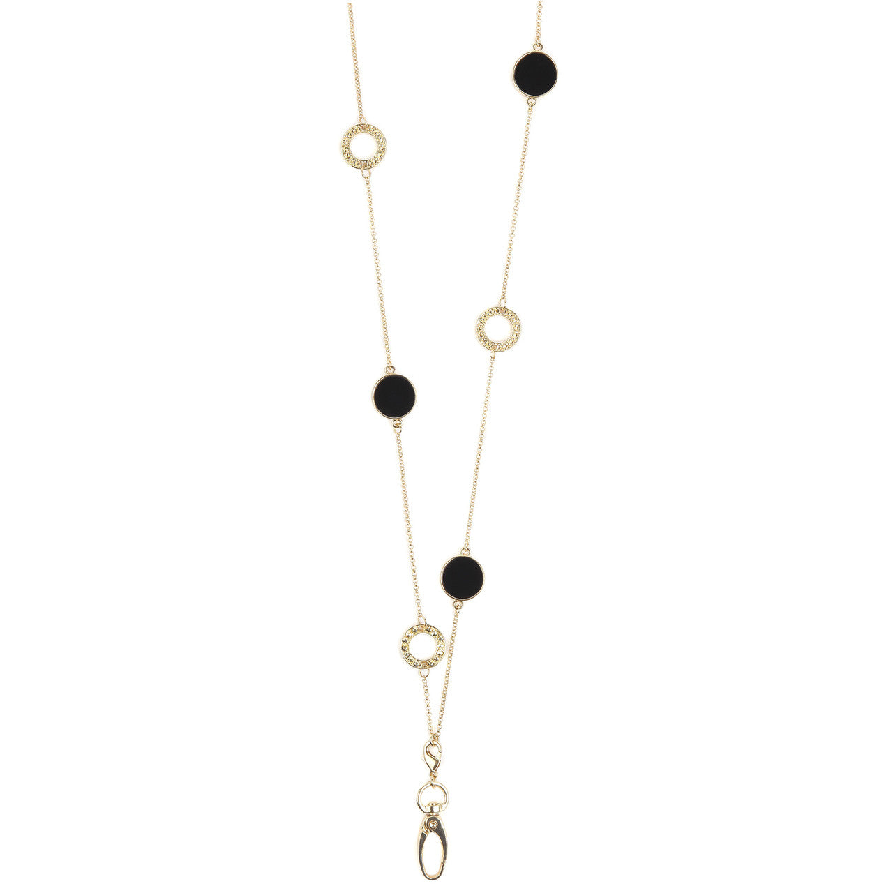 Obsidian Reversible Chain ID Necklace Lanyard