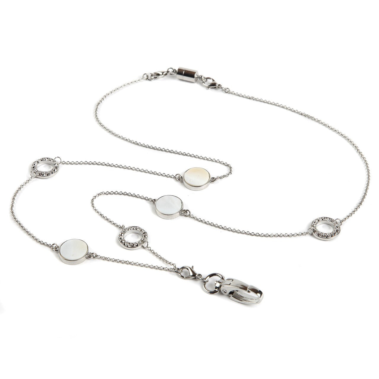 Sweet Pearl Reversible Chain ID Necklace Lanyard