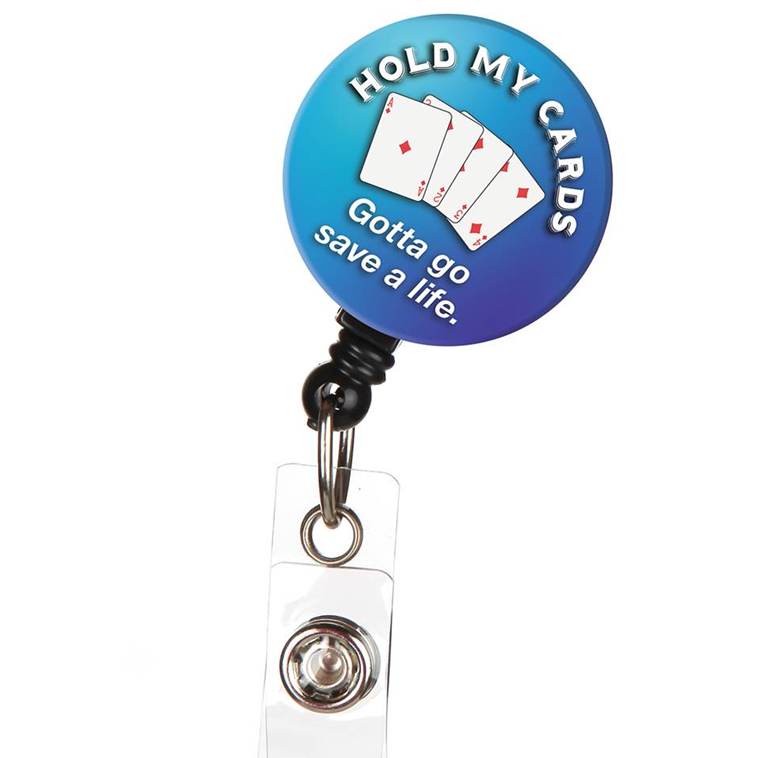 Hold My Cards Badge Reel