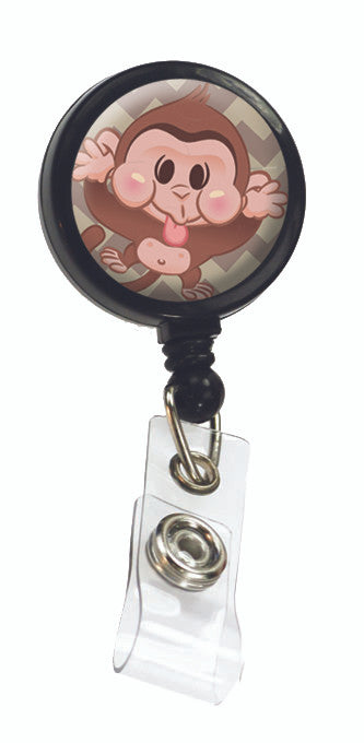 Monkey Round Badge Reel