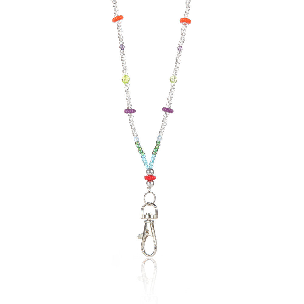 Autumn Beaded ID Necklace Lanyard