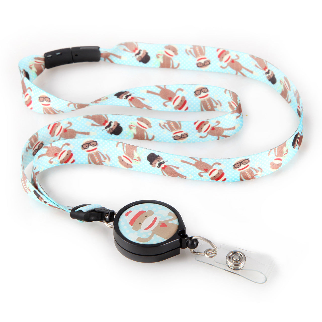 Monsieur Monkey Lanyard w/Badge Reel
