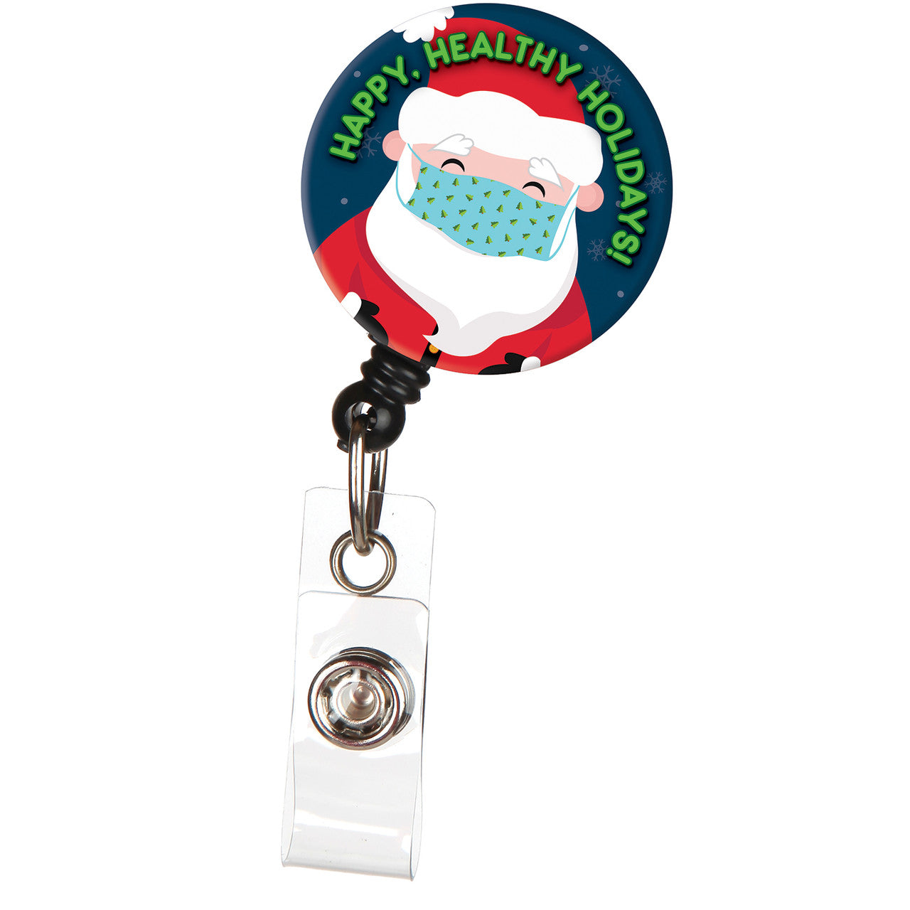 Santa Mask ID Badge Reel